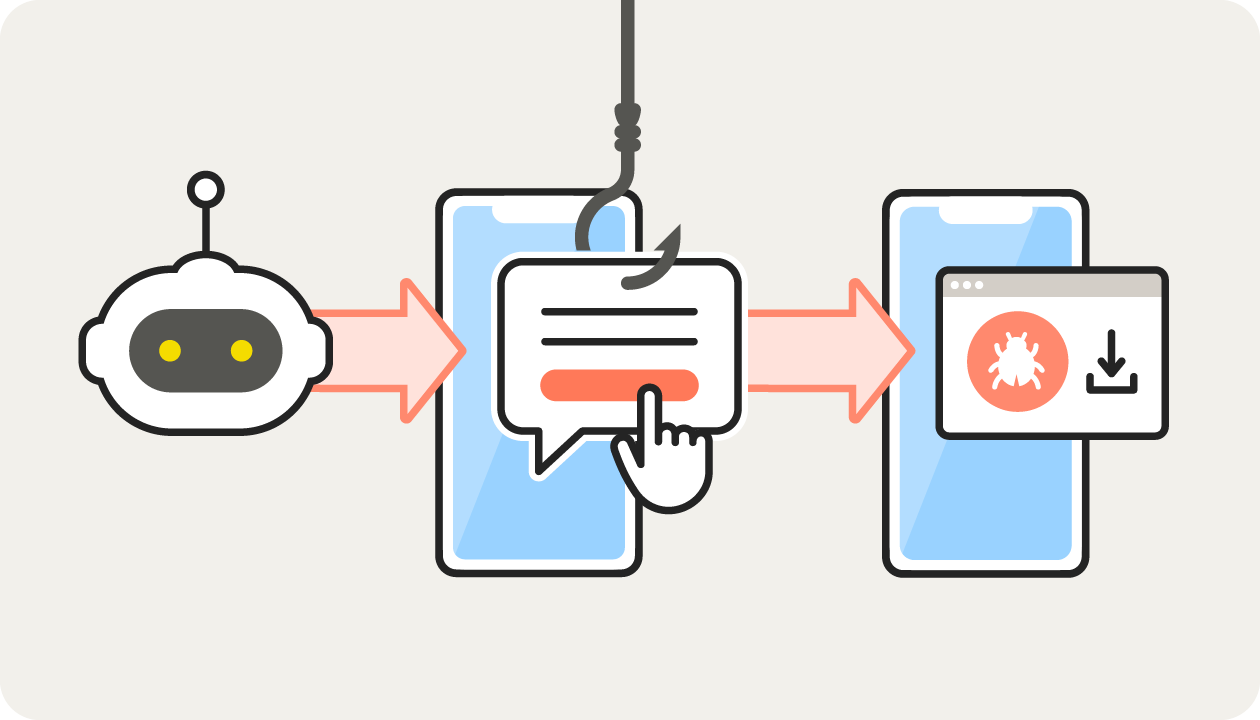 Illustration montrant comment les bots de Telegram peuvent exposer les utilisateurs à des escroqueries de phishing.