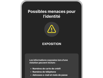 Image Possibles menaces pour l'identité.